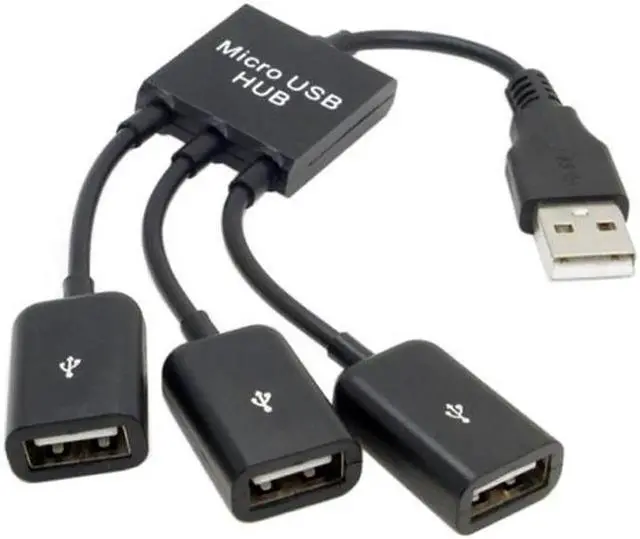 Alt view image 5 of 7 - JVFYI U2-354 USB 2.0 to 3 Ports Hub Cable Bus Power 1 to 3 for Laptop Notebook PCMouseDiskPrinter