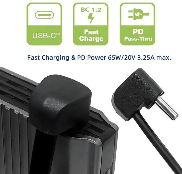 Alt view image 4 of 7 - JVFYI Ultra Slim Flat USB-C Type-C Male to Female Extension Power USB2.0 Data Cable Opposite U Shape Back Angled 65W Fast Charge for Laptop Tablet Phone