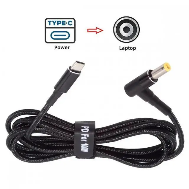 Alt view image 7 of 7 - JVFYI 100W Type C USB-C Input to 20V DC 5.5*2.5mm Output Power 20V 5A 65W PD Charge Cable for Laptop