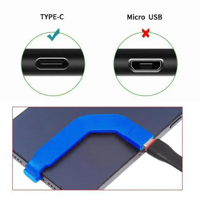 Alt view image 3 of 5 - JVFYI 360 Degree Angled Type-C Male to USB-C Female Extension Ultra Slim Data Cable Connector Protector 65W Fast Charge for Tablet Phone