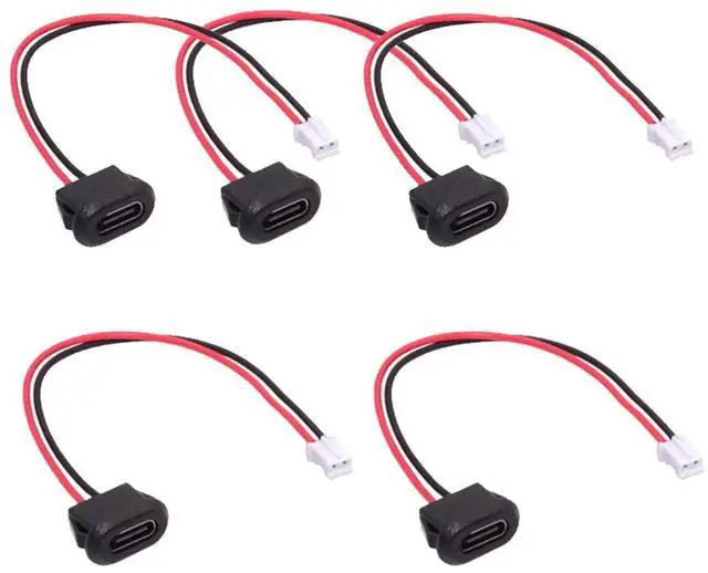 Main image of JVFYI 5pcs/set DIY OEM Type C Female Socket to 2Pin Header Cable Pitch=2.0mm Latch Mount Type DC 5V Power