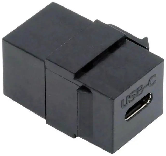 Alt view image 2 of 7 - JVFYI USB2.0 USB-C Female to Type-C Female Extension Keystone Jack Coupler Adapter for Wall Plate Panel USB Cable