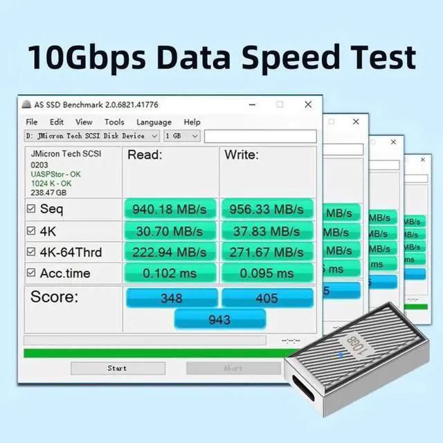 Alt view image 7 of 7 - JVFYI USB-C USB 3.1 Type C Female to USB 3.0 A Female 10Gbps OTG Data 120W Power Adapter Alloy Shell Mecha Cyberpunk Style