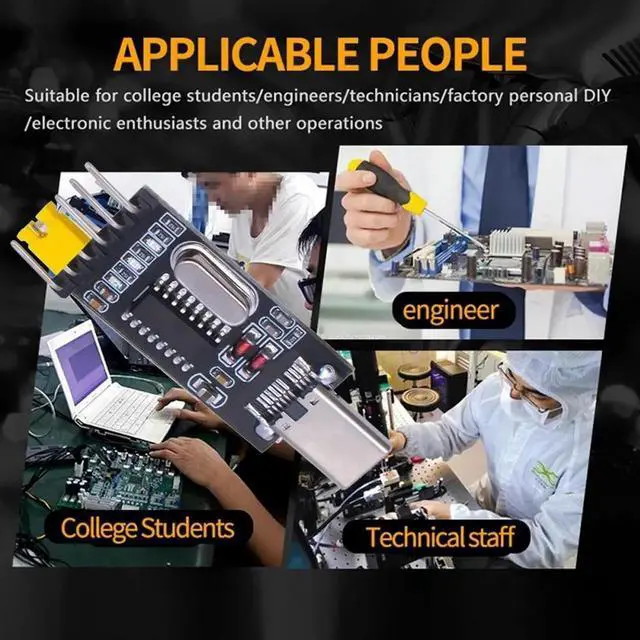 Alt view image 5 of 7 - JVFYI USB-C Type-C Male To TTL Converter UART STC Module Serial Programmer CH340G CH340 3.3V 5V Adapter Replace PL-2303