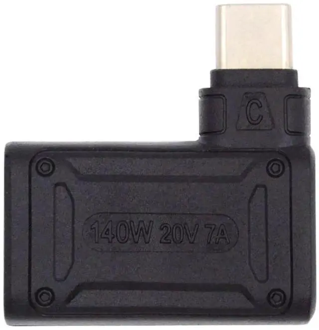 Main image of JVFYI 140W 100W Rectangle Jack Thinkpad X1 Input to USB-C Type-C Angled 90 Degree Power Plug Charge Adapter for Laptop Phone