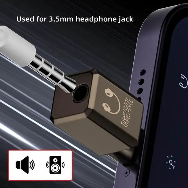 Alt view image 5 of 7 - JVFYI Type C USB-C to DAC 3.5mm HiFi Audio AUX & MIC Sound Card 384kHz 32bit Adapter KT02H20 Compatible OMTP CTIA with Laptop Tablet Phone