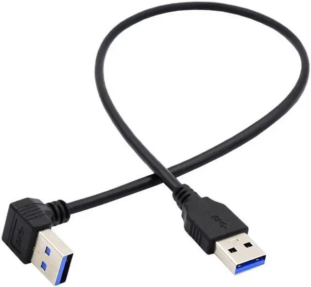 Main image of JVFYI Angled USB 3.0 Type-A Male to Straight 3.0 Type-A Male Data 5Gbps Cable 90 Degree Up Angled 40cm