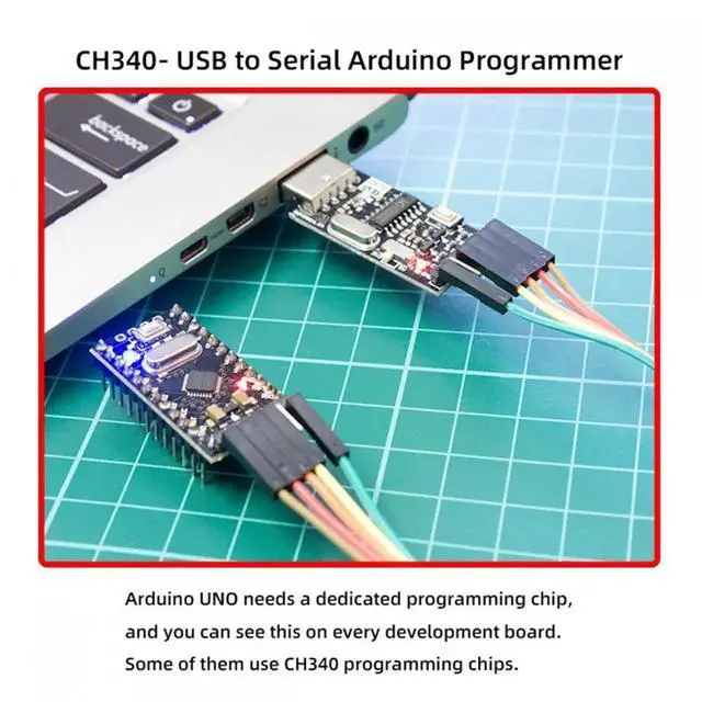 Alt view image 6 of 7 - JVFYI Cable USB2.0 Type-A To TTL Converter UART STC Module Serial Programmer CH340G CH340 3.3V 5V Adapter Replace PL-2303