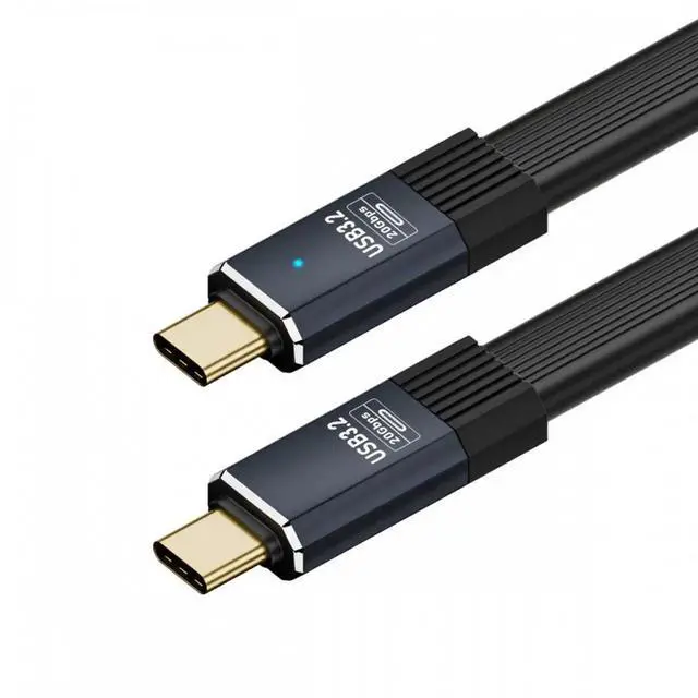 Alt view image 2 of 7 - JVFYI 0.5M USB4 Cable 20Gbps Flat Slim FPC Cable with 100W and 8K@60Hz 5K@60Hz USB4.0 Compatible with Thunderbolt3/4