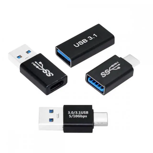 Main image of JVFYI 4pcs/lot USB 3.1 Type-A Male Female to USB-C Female Power Data 10Gbps Adapter for Laptop Phone