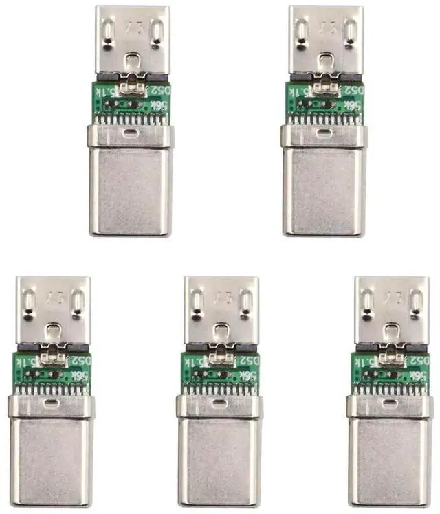 Main image of JVFYI 5pcs/lot Micro USB 2.0 5Pin Female Connector to USB Type-C Male Power Data PCBA Adapter for Tablet Phone Laptop