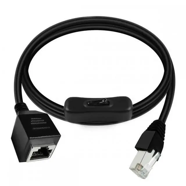 Alt view image 2 of 7 - JVFYI RJ45 CAT6 8P8C STP UTP Male to Female Extension Cable with 304 Singal Switch On/Off LAN Ethernet Network Patch Cord