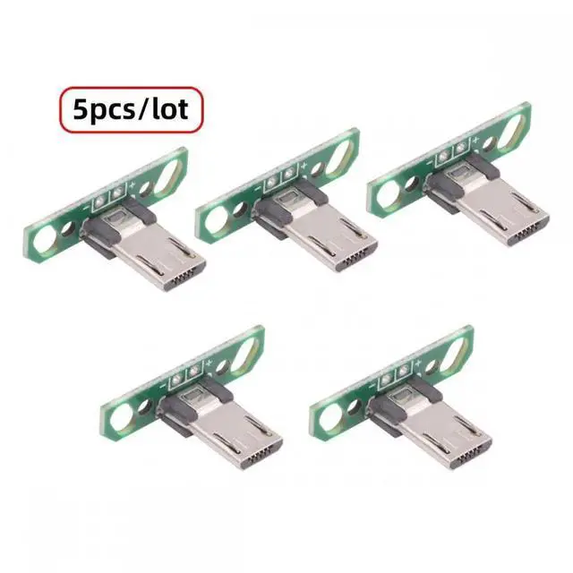 Main image of JVFYI 5pcs/set DIY OEM Micro USB2.0 Male Plug Long Connector 13mm Length with PCB Mounting Assembly Solder Type