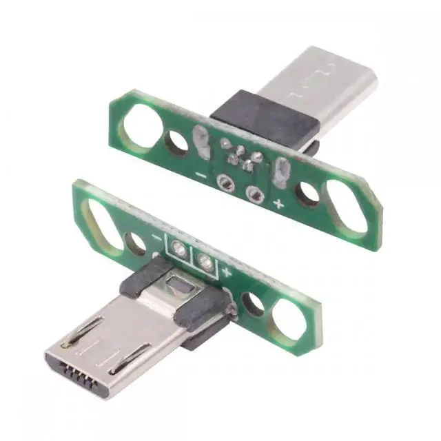 Alt view image 2 of 7 - JVFYI 5pcs/set DIY OEM Micro USB2.0 Male Plug Long Connector 13mm Length with PCB Mounting Assembly Solder Type