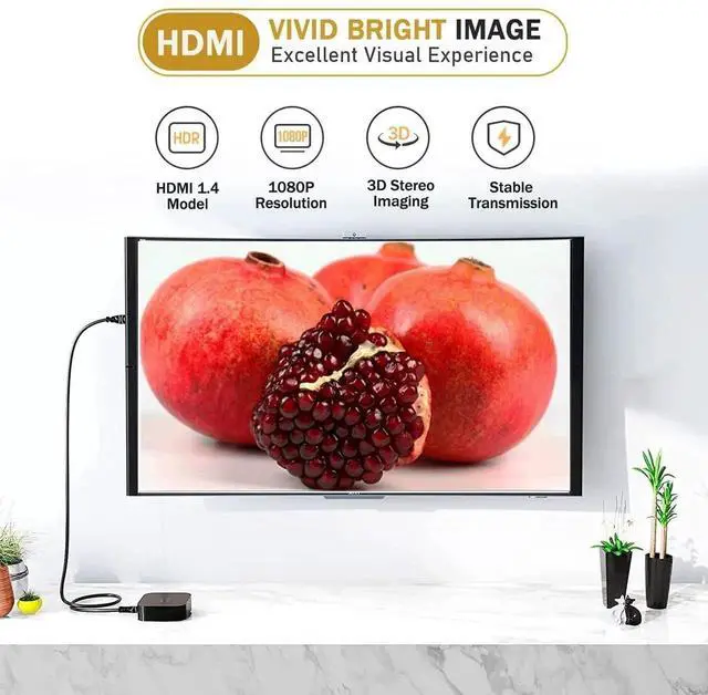 Alt view image 2 of 7 - JVFYI 6FT HDMI Cable (18 Gbps 4K/60Hz) HDMI to HDMI Cord for PS5 PS4 PS3 UHD TV Blu-ray Xbox One Laptop PC & More