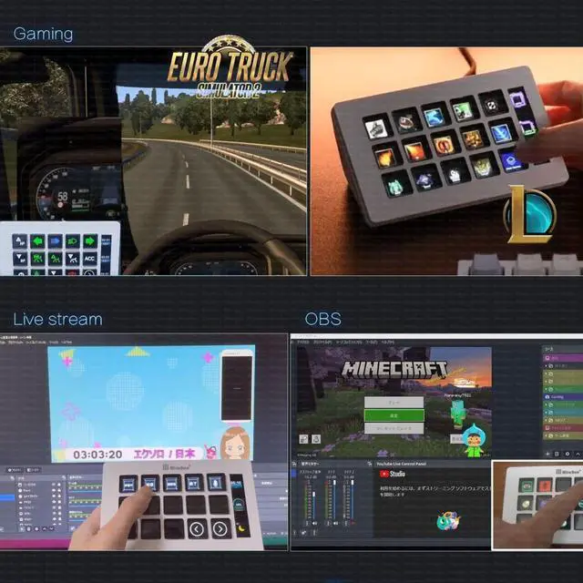 Alt view image 2 of 5 - JVFYI Stream Deck - LCD Programmable Macro Pad, Customizable Keys with Screens for Streaming, Editing, Productivity