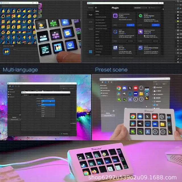 Alt view image 3 of 5 - JVFYI Stream Deck - LCD Programmable Macro Pad, Customizable Keys with Screens for Streaming, Editing, Productivity