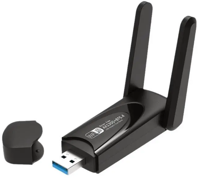 Main image of JVFYI AX1300M WiFi 6 & Bluetooth 5.4 Adapter - Dual Band 5G Gigabit USB Wireless Card for PC, Plug and Play, External Antenna
