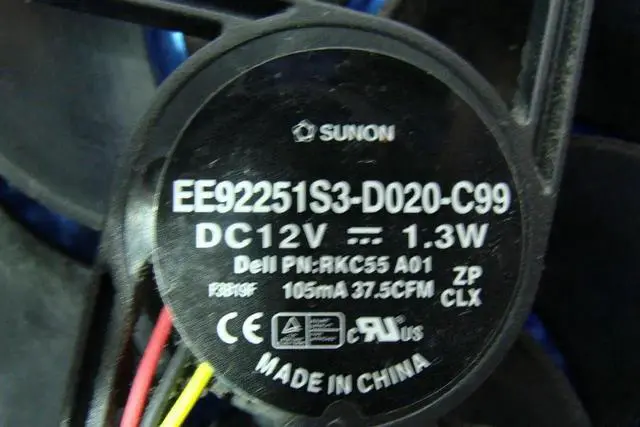 Alt view image 2 of 3 - JVFYI Cpu cooling fan 8700 Desktop Case RKC55 PVA092G12M