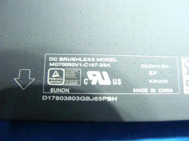 Alt view image 2 of 3 - JVFYI Cpu cooling fan A1707 15 inches Mid 2017 MPTR2LL/A Left 923-01459