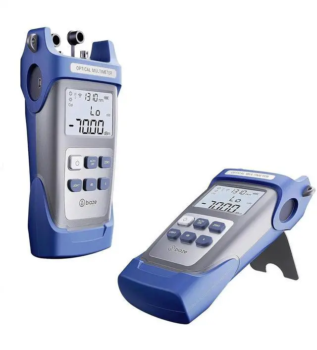 Main image of 10mW Fiber Optical Power Meter & Visual Fault Locator Combo, 10km Red Light Source with FC/SC/ST Adapters for Fiber Optic Cable Loss Testing