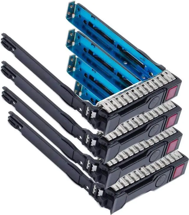 Main image of Pack-4 2.5" SAS SATA SFF SAS Drive Tray Caddy 651687-001 651699-001 Compatible for H-P Gen8 Gen9 G8 G9 ML350p DL360e DL320e DL380e SL270 sL230