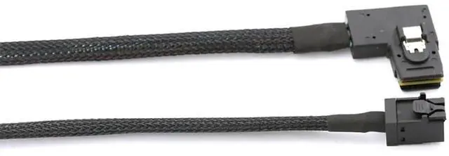 Alt view image 5 of 5 - Mini SAS HD SFF-8643 4i to SAS SFF-8087 Right Angle Cable High Speed Internal Server Connection Cable, 30AWG, 10 Ohm (1M)