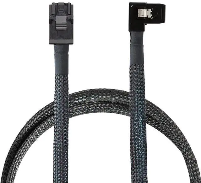 Alt view image 3 of 5 - Mini SAS HD SFF-8643 4i to SAS SFF-8087 Right Angle Cable High Speed Internal Server Connection Cable, 30AWG, 10 Ohm (1M)