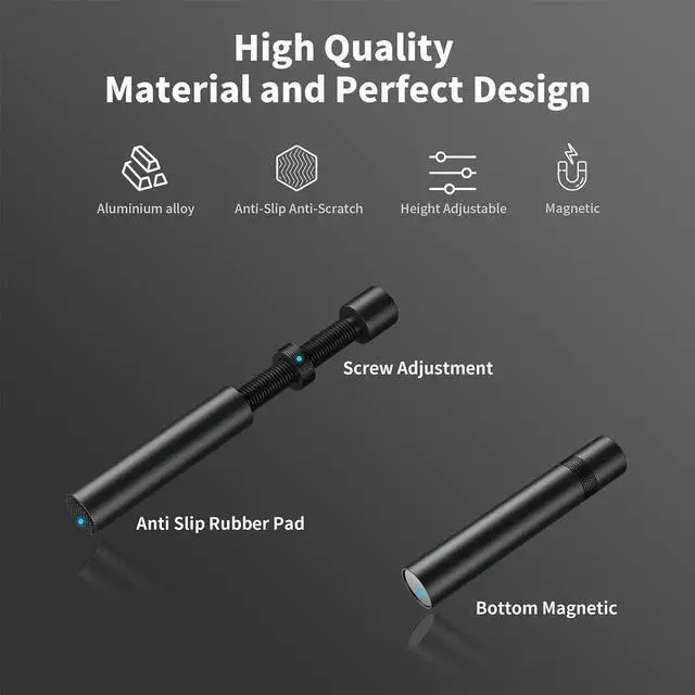 Alt view image 6 of 7 - Gaming GPU Support Bracket, Adjustable Height Graphics Card Support with Magnet and Non-Slip Sheet, GPU Sag Bracket for Universal Video Card, 70-120mm(L)