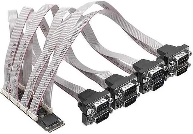 Alt view image 5 of 5 - 8 Port RS-232 DB9 Serial M.2 B+M Key Controller Card - SI-ADA15071