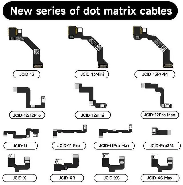 Alt view image 4 of 6 - JCID V1SE Dot Matrix Flex Cable, Face ID Repair FPC for iPhone 13-16 Series, Tag-On Programmer Cable for V1SE / V1S Pro