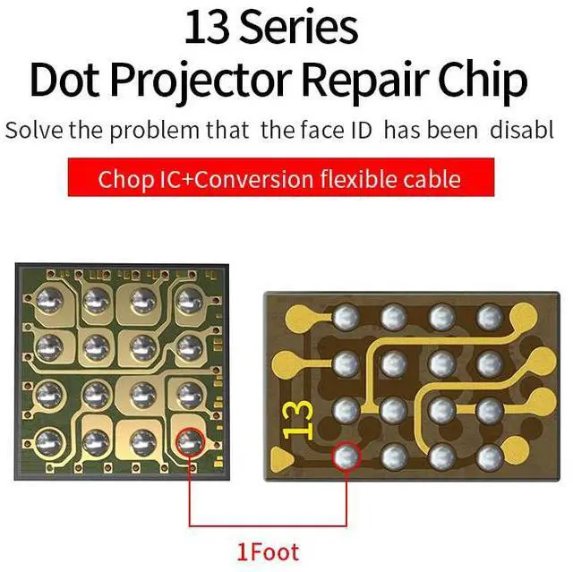Alt view image 6 of 6 - JCID V1SE Dot Matrix Flex Cable, Face ID Repair FPC for iPhone 13-16 Series, Tag-On Programmer Cable for V1SE / V1S Pro
