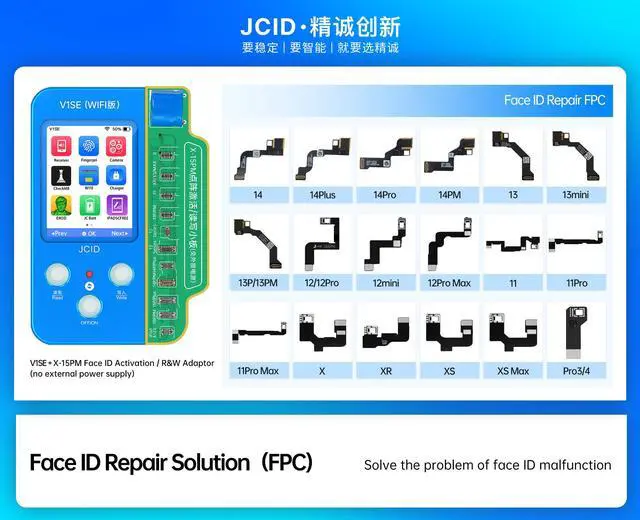 Alt view image 5 of 6 - JCID V1SE Dot Matrix Flex Cable, Face ID Repair FPC for iPhone 13-16 Series, Tag-On Programmer Cable for V1SE / V1S Pro