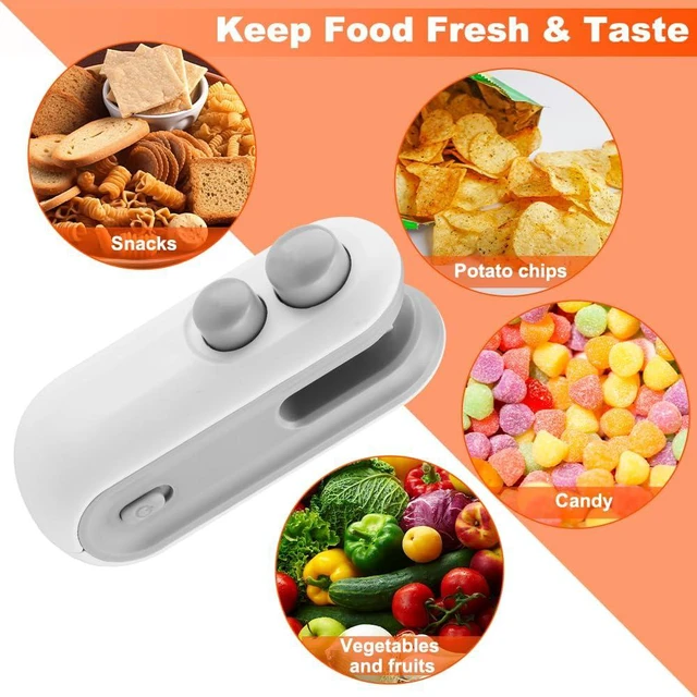 Alt view image 7 of 7 - Mini Bag Sealer, 2 in 1 Chip Bag Sealer and Cutter USB Rechargeable
Vacuum Food Sealer Bag, Portable Handheld Snack Bag Sealing Machine Mini Resealer for Plastic Bags