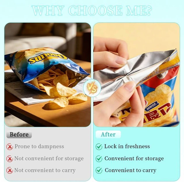 Alt view image 5 of 7 - Mini Bag Sealer, 2 in 1 Chip Bag Sealer and Cutter USB Rechargeable
Vacuum Food Sealer Bag, Portable Handheld Snack Bag Sealing Machine Mini Resealer for Plastic Bags