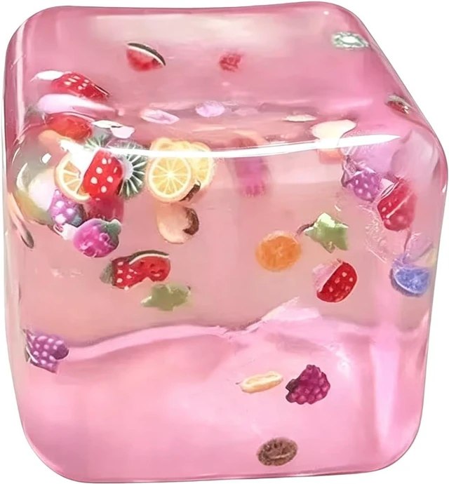 Alt view image 6 of 7 - Fruity Crystal Squishy Toy 6 Pack - Slow Rise Glitter Squishy Fidget Toy for Kids & Adults, Soft Stress Relief Desk Toy Gift for Boys Girls Women Men
