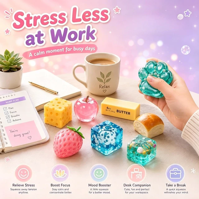 Alt view image 3 of 6 - 8PCS Squishy Mystery Fun Set Blind Malt Sugar Slow Return Squishies
Creative Squishies, Stress Relief Hand Relax Desk Decor Party Favor Gifts for Adults