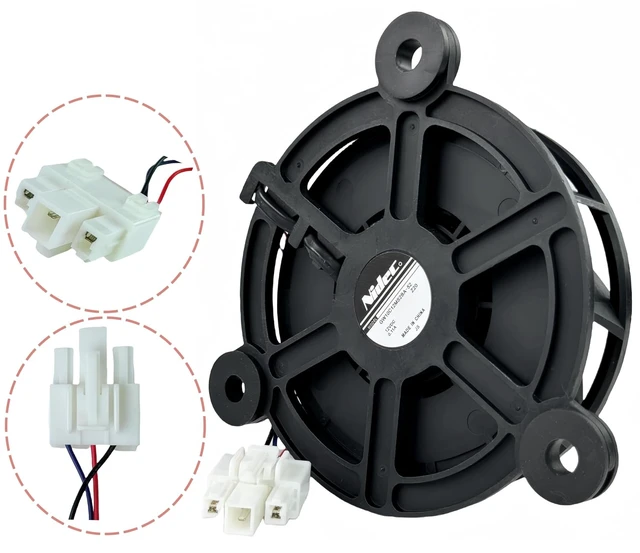 Alt view image 3 of 6 - GW10C12MS2BA-52 Z20 Cooling Fan Motor for Midea Refrigerator Freezer, 12VDC 0.11A 3-pin Variable Frequency Cooling Fan