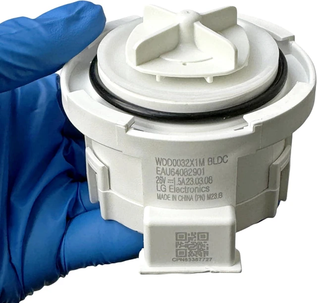 Alt view image 5 of 7 - EAU64082901 WDD0032X1M Washer Drain Motor Pump Fit for LG Washing Machine, Compatible with WKEX200HBA, WM3400CW, BLDC 26V