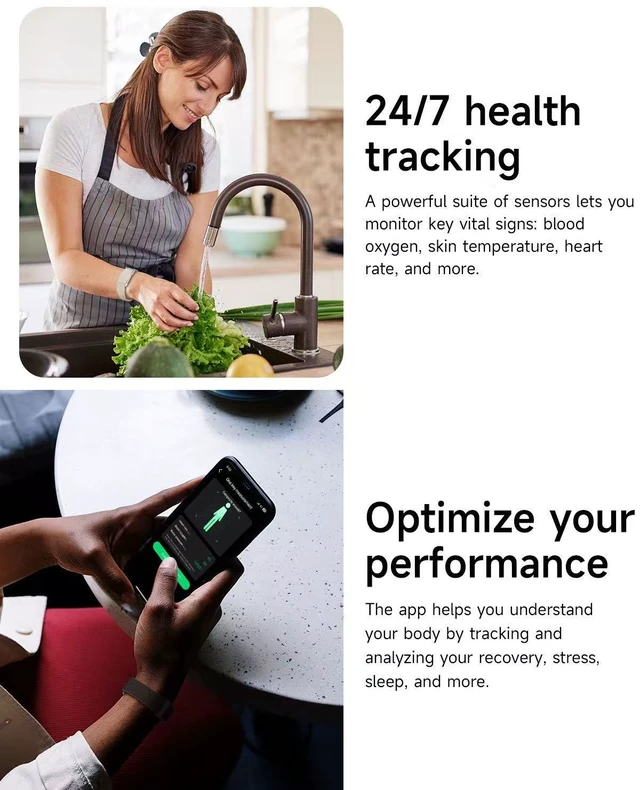 Alt view image 4 of 7 - Health Tracker Smart Bracelet, Long Distance Touch Bracelet, Screenless Fitness Tracker, Health Tracker Bracelet, 24/7 Heart Rate Monitor, 100+ Sports Modes, Vibrating Alerts, Water Resistant