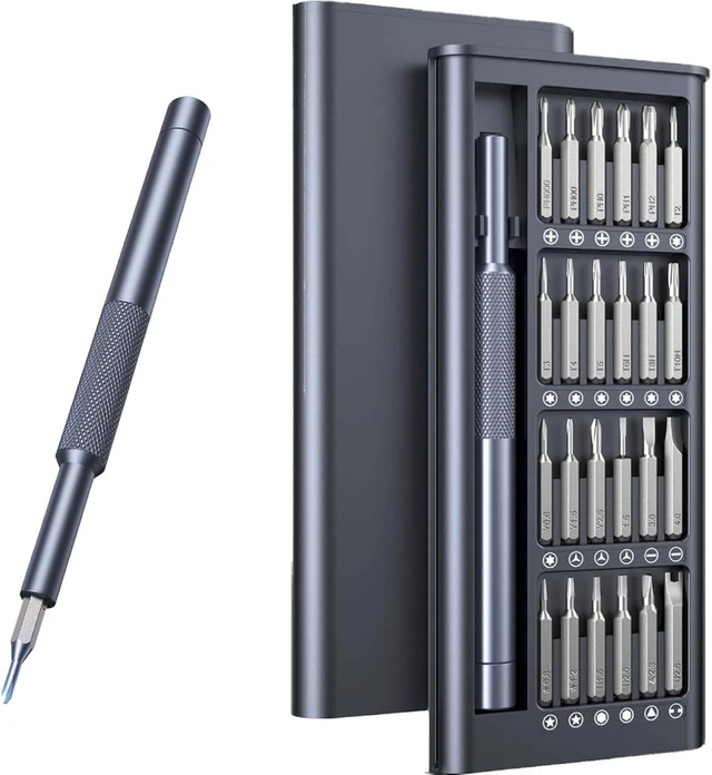 Main image of 25-IN-1 Precision Small Screwdriver Set, Professional Mini Bit Tool Set for Glasses, Watch, Ring Doorbell, ElectronicComputerhigh-strength steel Screw DriverMagneticGift for Mens