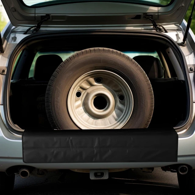 Alt view image 2 of 7 - Foldable Car Trunk Cargo Mat with Bumper Protector, Waterproof Oxford Cloth Trunk Liner 41 Inch