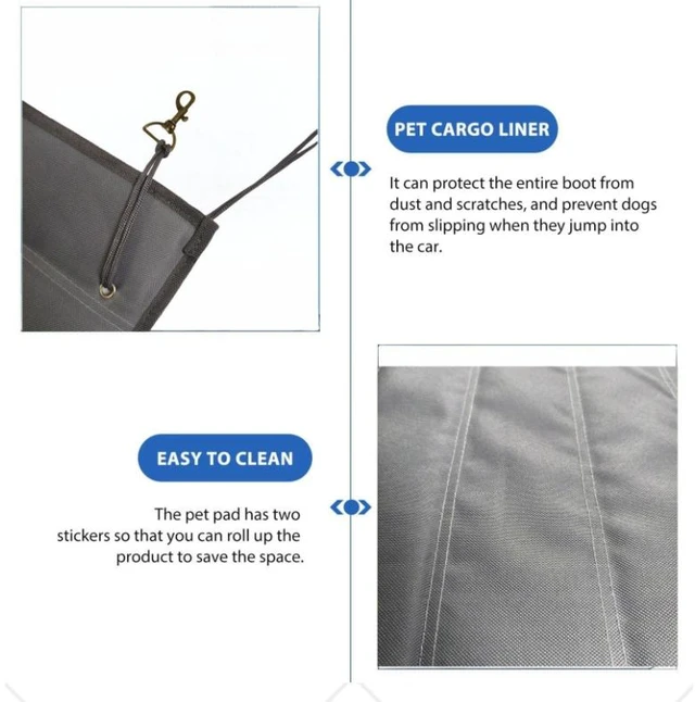 Alt view image 6 of 7 - Foldable Car Trunk Cargo Mat with Bumper Protector, Waterproof Oxford Cloth Trunk Liner 41 Inch