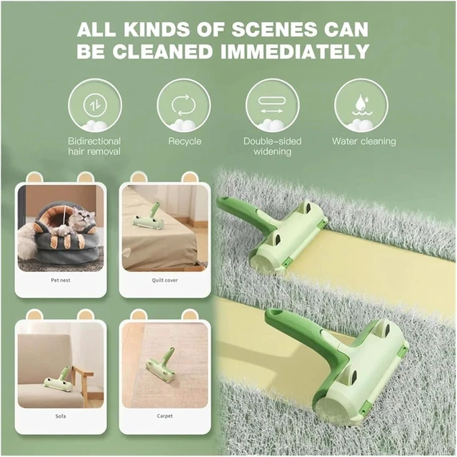 Alt view image 2 of 7 - Portable Multi Surface Fur Removal Tool Reusable and Washable Pet Hair Removal Roller,Pet Hair Remover,, Nylon Fiber Roller Brush, for Sofas, Furniture, Carpets