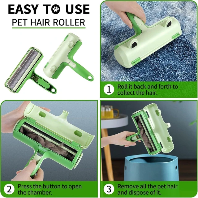 Alt view image 7 of 7 - Portable Multi Surface Fur Removal Tool Reusable and Washable Pet Hair Removal Roller,Pet Hair Remover,, Nylon Fiber Roller Brush, for Sofas, Furniture, Carpets