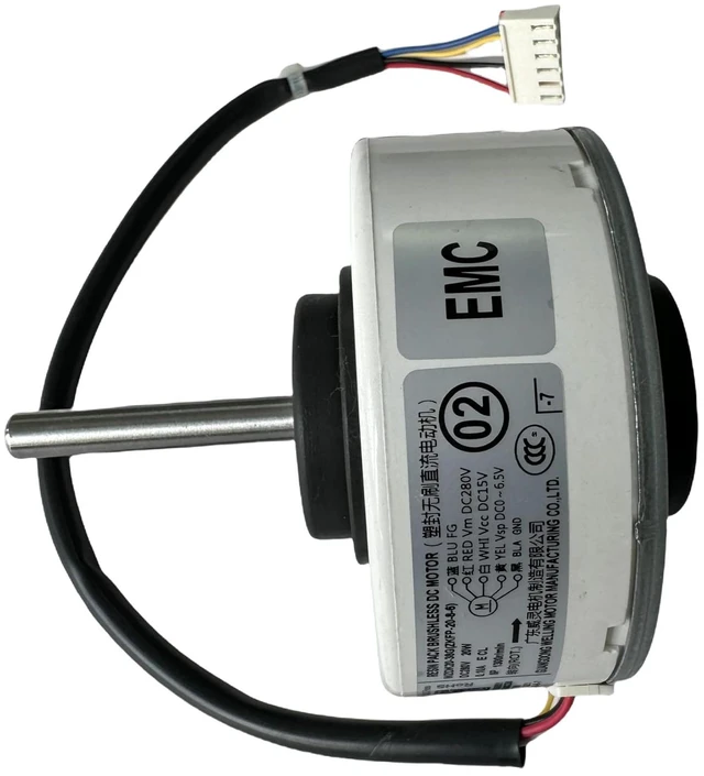 Alt view image 3 of 7 - Air Conditioning Motor WZDK20-38G (ZKFP-20-8-6) DC Brushless Fan Motor, 20W Inverter Air Conditioner Brushless DC Motor for Central air Conditioner, CCW 1300rpm DC280V 0.10A