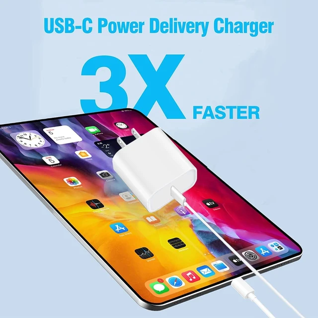 Alt view image 3 of 7 - for Phone 16 15 Charger and 6ft Type C to C Cable Cord Long,20W USB C Fast Charging Block Plug for Phone 16 Pro Max/16/15 Pro Max/15 Plus/15/iPad Air/Mini/AirPods/Power Adapter