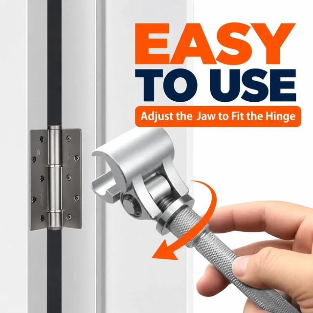 Alt view image 6 of 7 - Universal Door Hinge Adjustment Tool, Adjustable Door Hinge Wrench,1