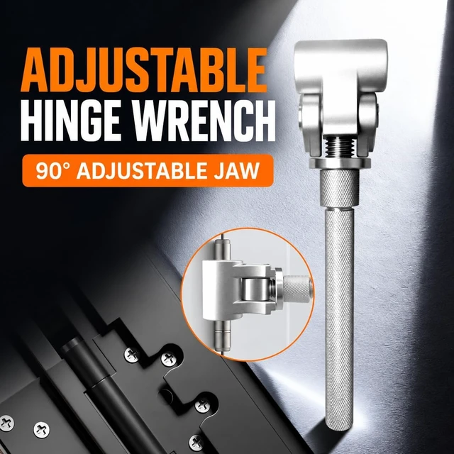 Alt view image 2 of 7 - Universal Door Hinge Adjustment Tool, Adjustable Door Hinge Wrench,1