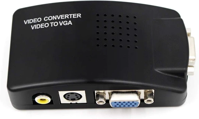 Main image of AV to VGA Converter with S-Video, AV + S-Video + VGA to VGA Adapter, Video to VGA 1080P Support